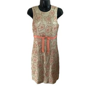 Laundry by Shelli Segal Dress Sleeveless Beading on Floral Embroidery Size 4 EUC